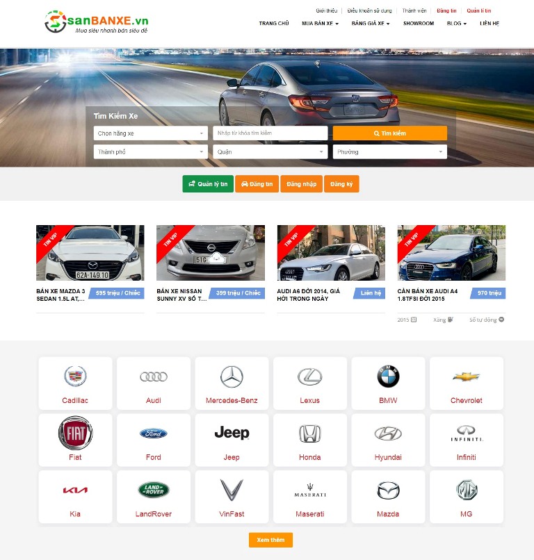 Sanbanxe.vn - Kênh website cập nhật giá xe ô tô chính xác và mới nhất tại Việt Nam